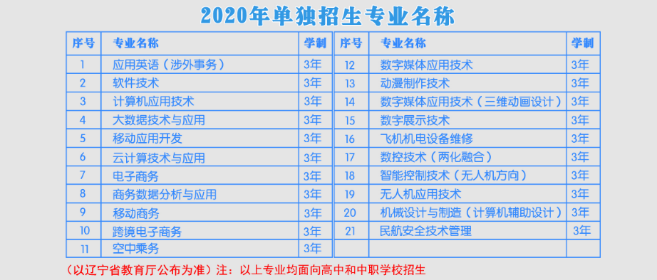 2020沈阳北软信息职业技术学院单招专业有哪些？