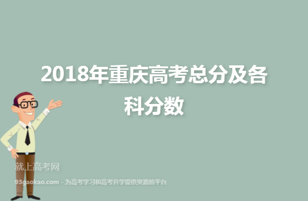 2018年重庆高考总分及各科分数