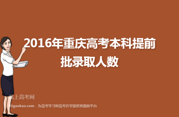 2016年重庆高考本科提前批录取人数