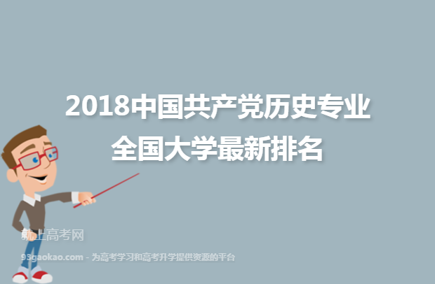 2018中国共产党历史专业全国大学最新排名