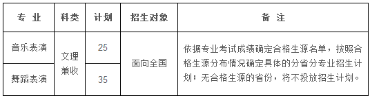 重庆大学表演类专业2020年招生简章