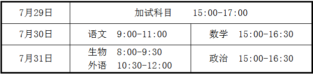 2020甘肃高中学业水平考试时间及考试科目安排