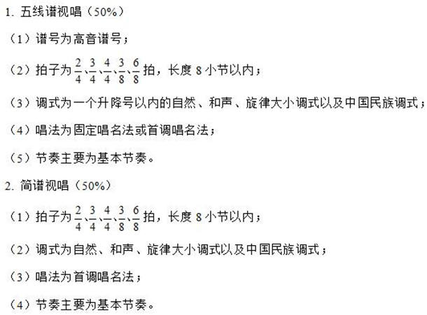 2021年重庆音乐类专业统考考试大纲 考试科目与考试形式介绍