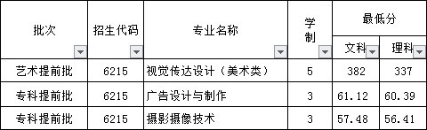 河南财政金融学院2020年河南省艺术类专业录取分数线是多少