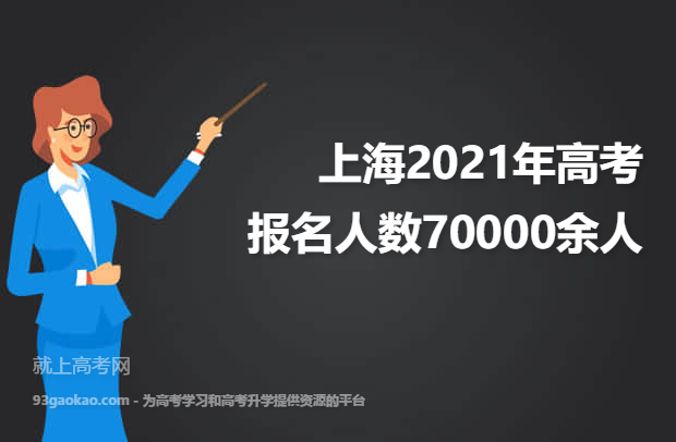 上海2021年高考报名人数70000余人