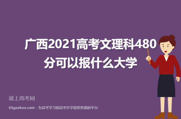 2021广西高考文理科480分可以报什么大学