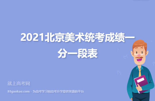 2021北京美术统考成绩一分一段表