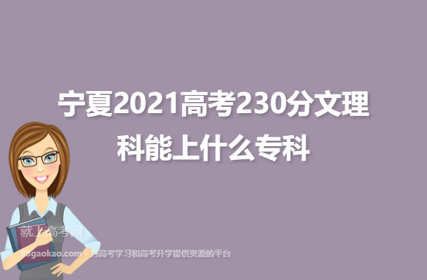 宁夏2021高考230分文理科能上什么专科