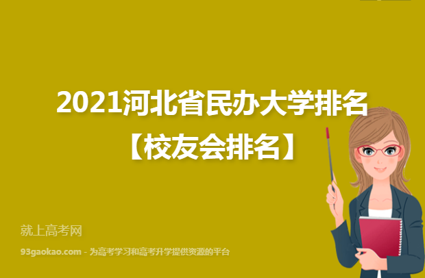 2021河北省民办大学排名【校友会排名】