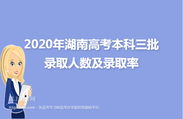 2020年湖南高考本科三批录取人数及录取率