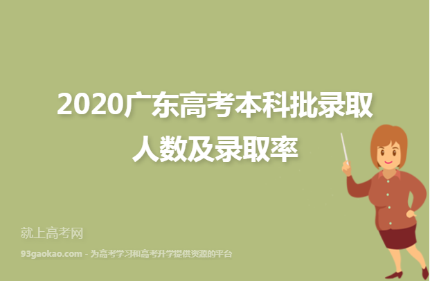 2020广东高考本科批录取人数及录取率