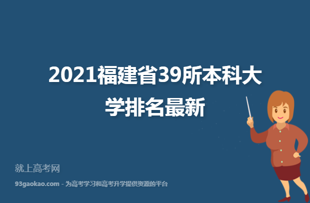 2021福建省39所本科大学排名最新