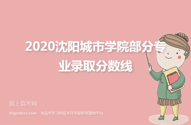 2020沈阳城市学院部分专业录取分数线