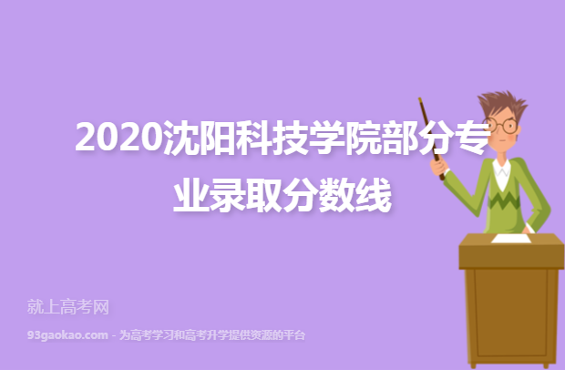 2020沈阳科技学院部分专业录取分数线