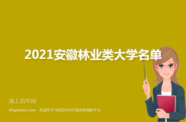 2021安徽林业类大学名单