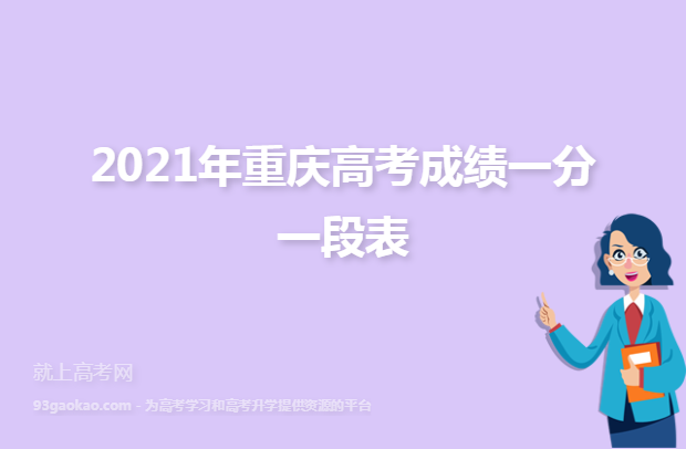 2021年重庆高考成绩一分一段表