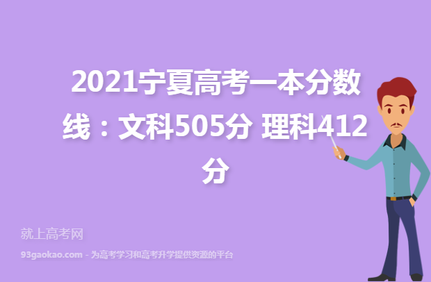 2021宁夏高考一本分数线公布：文科505分 理科412分