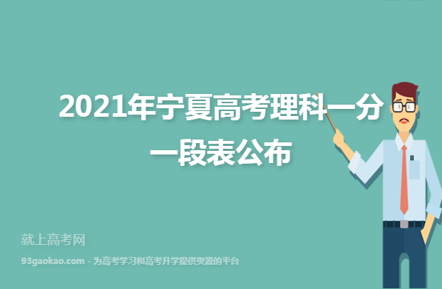 2021年宁夏高考理科一分一段表公布
