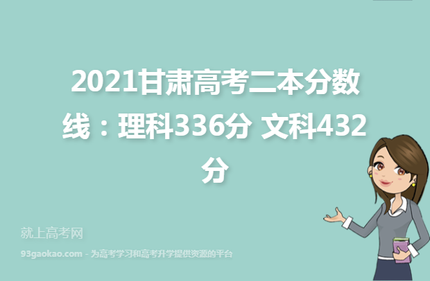 2021甘肃高考二本分数线：理科336分 文科432分