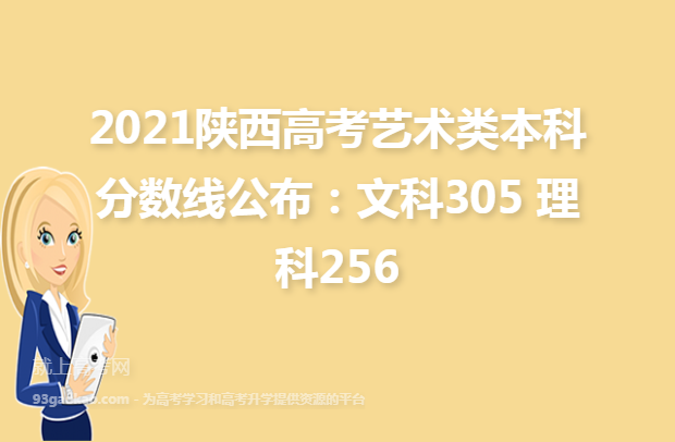 2021陕西高考艺术类本科分数线：文科305 理科256