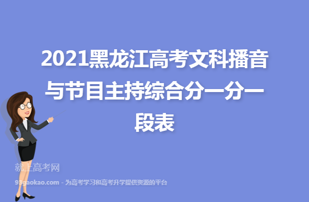 2021黑龙江高考文科播音与节目主持综合分一分一段表