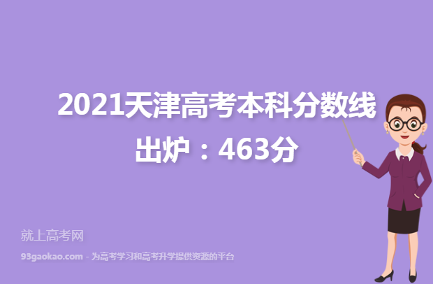 2021天津高考本科分数线出炉：463分