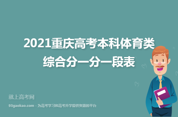 2021重庆高考本科体育类综合分一分一段表