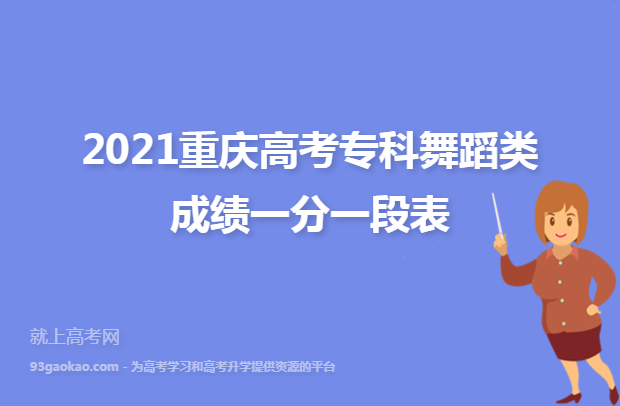 2021重庆高考专科舞蹈类成绩一分一段表