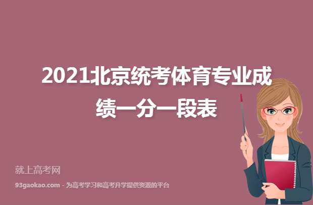 2021北京统考体育专业成绩一分一段表