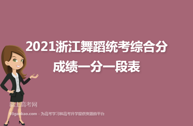 2021浙江舞蹈统考综合分成绩一分一段表