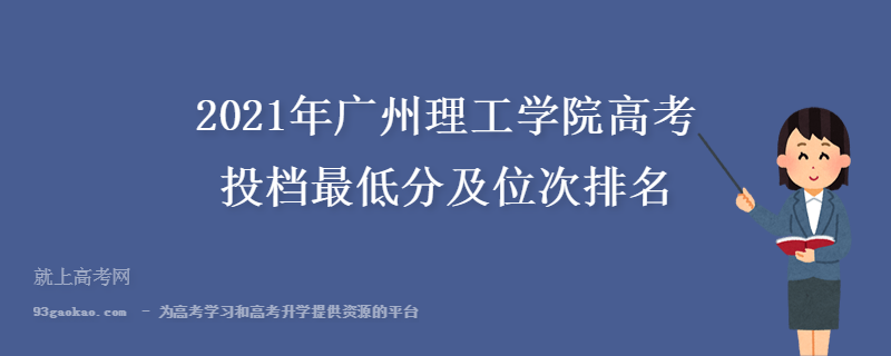 2021年广州理工学院高考投档最低分及位次排名