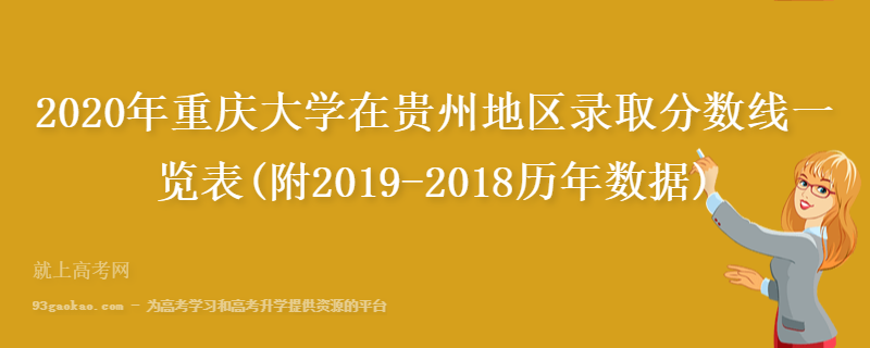 2020年重庆大学在贵州地区录取分数线一览表(附2019-2018历年数据)