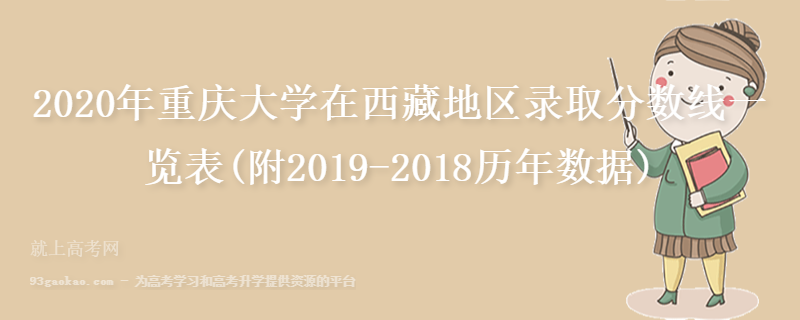 2020年重庆大学在西藏地区录取分数线一览表(附2019-2018历年数据)