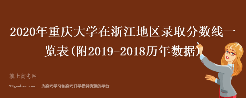 2020年重庆大学在浙江地区录取分数线一览表(附2019-2018历年数据)