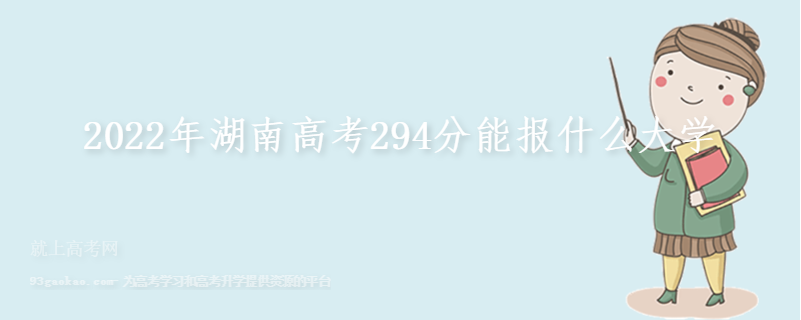 2022年湖南高考294分能报什么大学