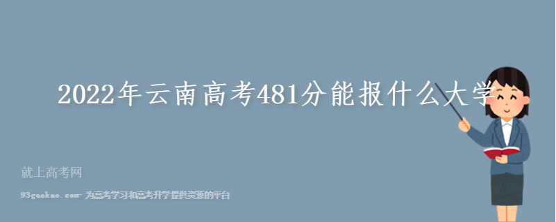2022年云南高考481分能报什么大学