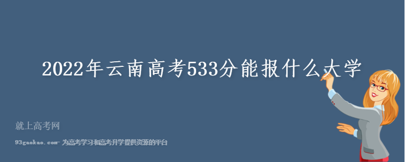 2022年云南高考533分能报什么大学