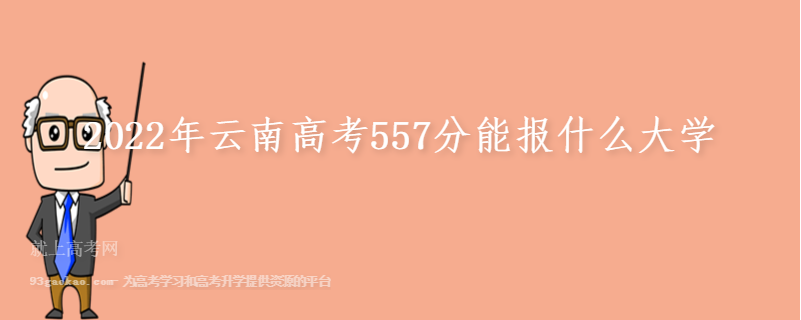 2022年云南高考557分能报什么大学