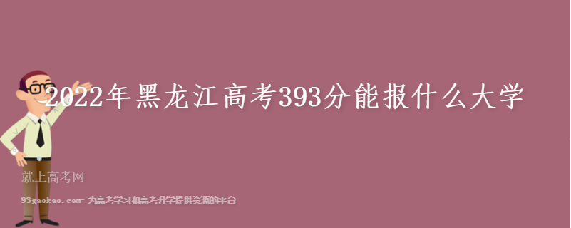 2022年黑龙江高考393分能报什么大学