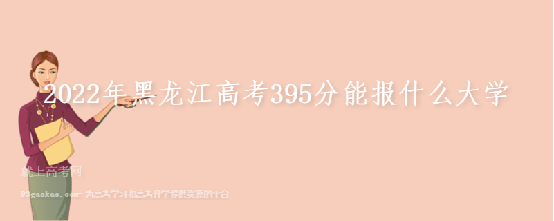 2022年黑龙江高考395分能报什么大学