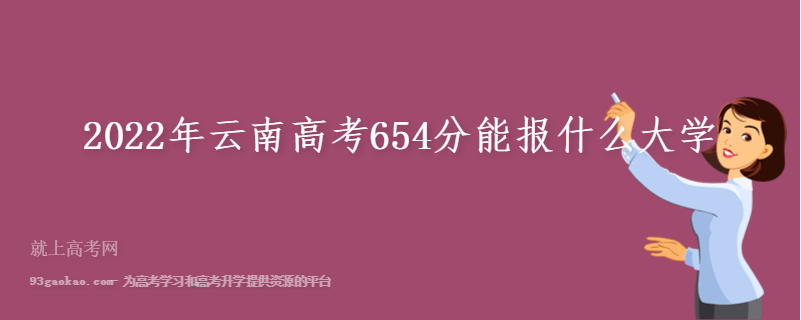 2022年云南高考654分能报什么大学