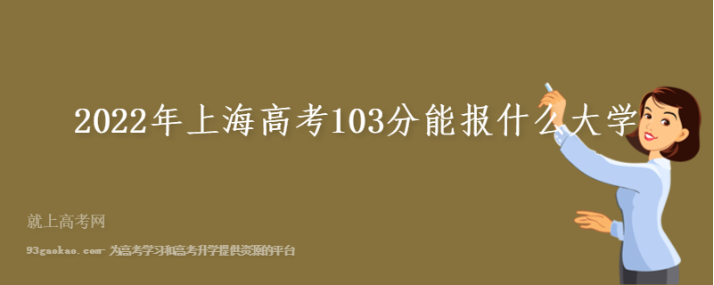 2022年上海高考103分能报什么大学