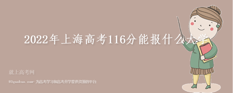 2022年上海高考116分能报什么大学