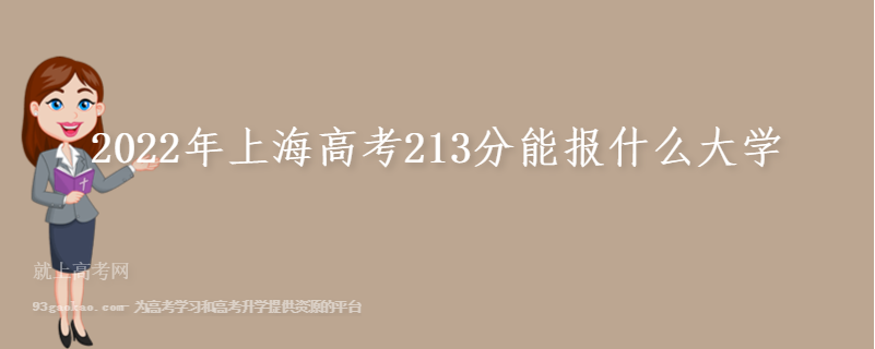 2022年上海高考213分能报什么大学