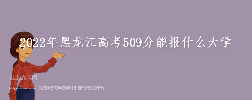 2022年黑龙江高考509分能报什么大学