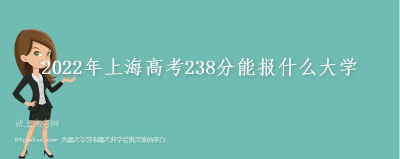 2022年上海高考238分能报什么大学