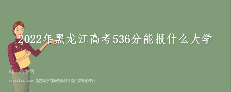 2022年黑龙江高考536分能报什么大学