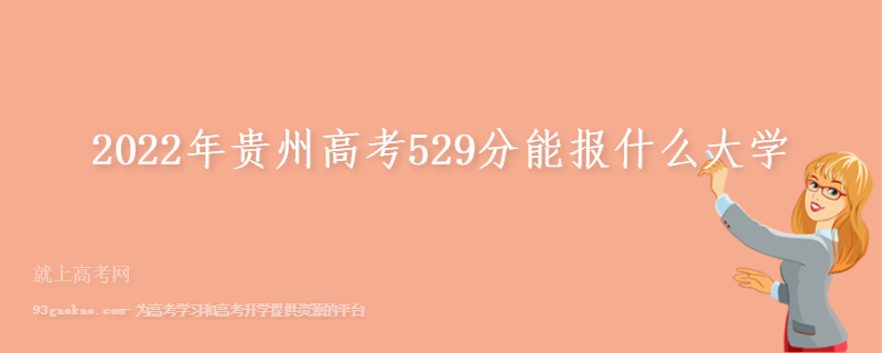 2022年贵州高考529分能报什么大学
