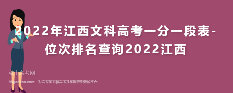 2022年江西文科高考一分一段表-位次排名查询2022江西