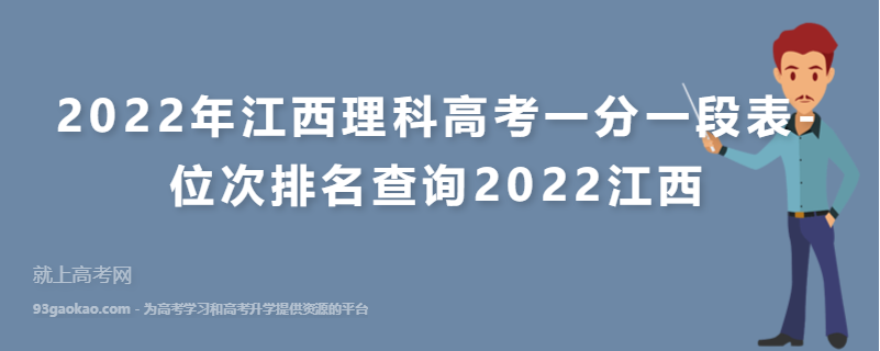 2022年江西理科高考一分一段表-位次排名查询2022江西
